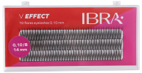 Ibra - V EFFECT - 10 FLARES EYELASH 0,10 mm / B - 120 pcs - 14 mm - 14 mm