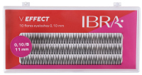 Ibra - V EFFECT - 10 FLARES EYELASH 0,10 mm / B - 120 pcs - 11 mm - 11 mm