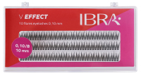 Ibra - V EFFECT - 10 FLARES EYELASH 0,10 mm / B - 120 pcs - 10 mm - 10 mm