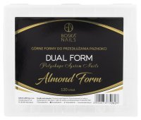 Boska Nails - Dual Form - Polyshape System Nails - Almond Form - Górne formy do przedłużania paznokci - 120 sztuk