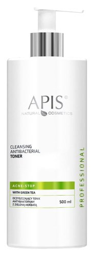 APIS - Professional - Acne-Stop Antibacterial Toner - Oczyszczający tonik antybakteryjny z zieloną herbatą - 500 ml 