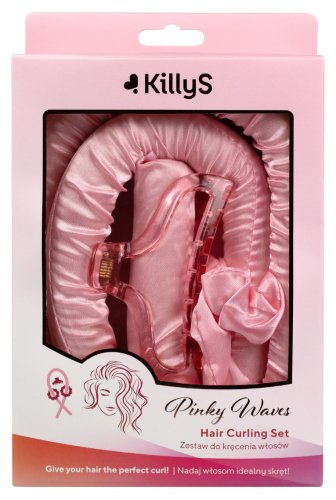 KillyS - Pinky Waves - Hair Curling Set - Zestaw do kręcenia włosów z klamrą i gumkami - Różowy