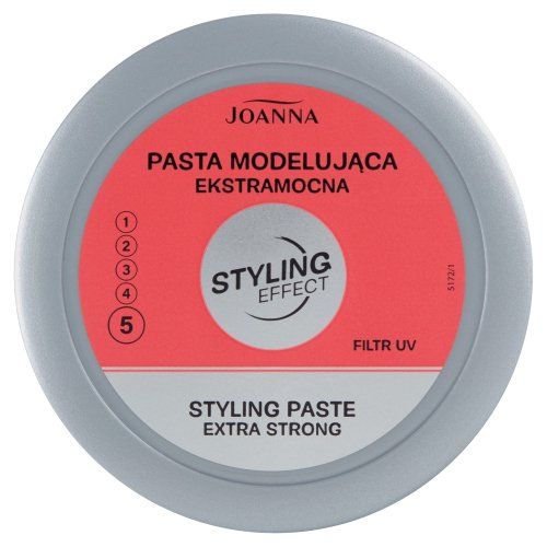 Joanna - Styling Effect - Styling Paste - Ekstramocna pasta modelująca do włosów - 5 Extra Strong - 90 g