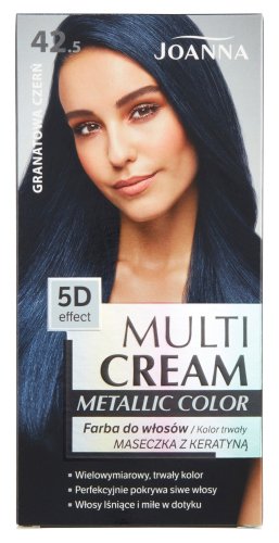Joanna - Multi Cream Metallic Color - Trwała farba do włosów - 42.5 Granatowa Czerń