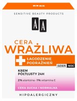 AA - Cera Wrażliwa - Półtłusty krem do twarzy - Cera sucha i normalna - 50 ml