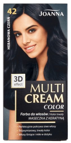 Joanna - Multi Cream Color - Permanent Hair Dye - 42 Ebony Black