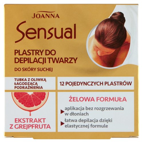 Joanna - Sensual - Facial Hair Removal Strips - For Dry Skin - 12 pcs.