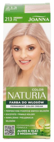 Joanna - Color Naturia - Permanent Color Cream - Hair Dye - 213 Silver Dust