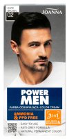 Joanna - Power Men - Color Cream - Farba odsiwiająca do włosów, brody i wąsów dla mężczyzn - 02 Dark Brown