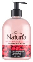 Joanna - Naturia - Liquid Soap with Balm - Mydło w płynie z balsamem - Malina - 500 ml