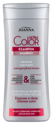 Joanna - Ultra Color Shampoo - Szampon do włosów czerwonych i wiśniowych - 200 ml