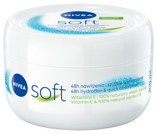 Nivea - Soft - Cream - Krem intensywnie nawilżający do twarzy, ciała i dłoni - 300 ml