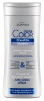 Joanna - Ultra Color Shampoo - Niebieski szampon do włosów blond, rozjaśnionych i siwych - Neutralizuje żółte tony - 200 ml