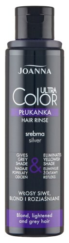 Joanna - Ultra Color - Hair Rinse - Srebrna płukanka do włosów siwych, blond i rozjaśnionych - 150 ml
