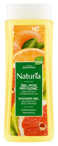 Joanna - Naturia - Grapefruit and Orange Shower Gel - Odświeżający żel pod prysznic - Grejpfrut i Pomarańcza - 300 ml