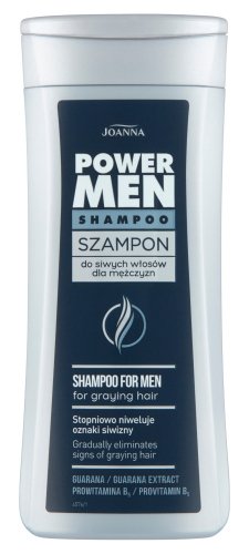 Joanna - Power Men - Shampoo for Graying Hair - Szampon do włosów siwych - Dla mężczyzn - 200 ml