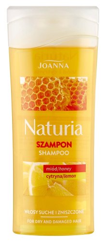 Joanna - Naturia - Shampoo - Szampon do włosów suchych i zniszczonych - Miód i Cytryna - 100 ml