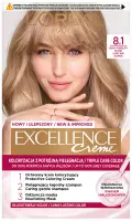 L'Oréal - EXCELLENCE Creme - 8.1 LIGHT ASH BLONDE - Koloryzacja z potrójną pielęgnacją - Trwała farba do włosów - Jasny Popielaty Blond
