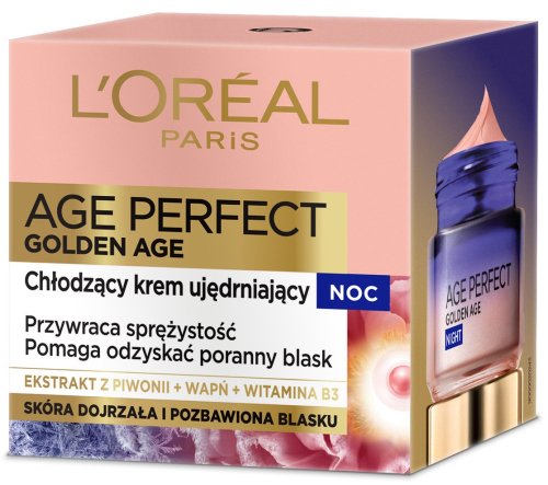 L'Oréal - AGE PERFECT GOLDEN AGE - Chłodzący krem ujędrniający do twarzy na noc - 50 ml 