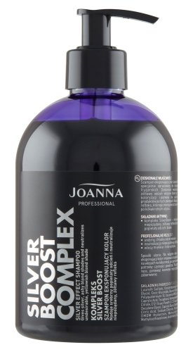 Joanna Professional - Silver Boost Complex - Silver Effect Shampoo - Szampon do włosów - Neutralizuje żółte tony - 500 g