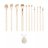 Many Beauty - Many Brushes - Focus on the Good - Zestaw 11 profesjonalnych pędzli do makijażu z gąbeczką i kosmetyczką - Vanilla