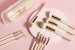 Many Beauty - Many Brushes - Know Your Basics - Set of 12 Professional Makeup Brushes with Sponge and Cosmetic Bag - Vanilla