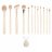 Many Beauty - Many Brushes - Know Your Basics - Set of 12 Professional Makeup Brushes with Sponge and Cosmetic Bag - Vanilla