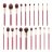 Many Beauty - Many Brushes - Zestaw 21 profesjonalnych pędzli do makijażu - Raspberry