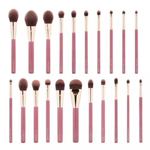 Many Beauty - Many Brushes - Zestaw 21 profesjonalnych pędzli do makijażu - Raspberry