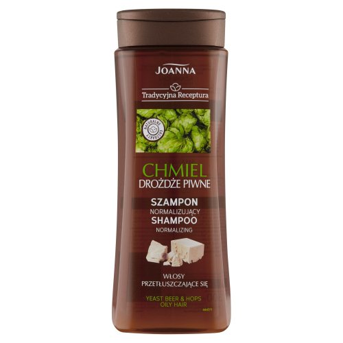 Joanna - Tradycyjna Receptura - Normalizing Shampoo - Normalizujący szampon do włosów przetłuszczających się - Chmiel, drożdże piwne - 300 ml