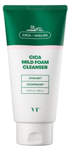 VT Cosmetics - Cica x Hyalon - Mild Foam Cleanser - Cleansing Face Foam with Centella Asiatica - 300 ml 