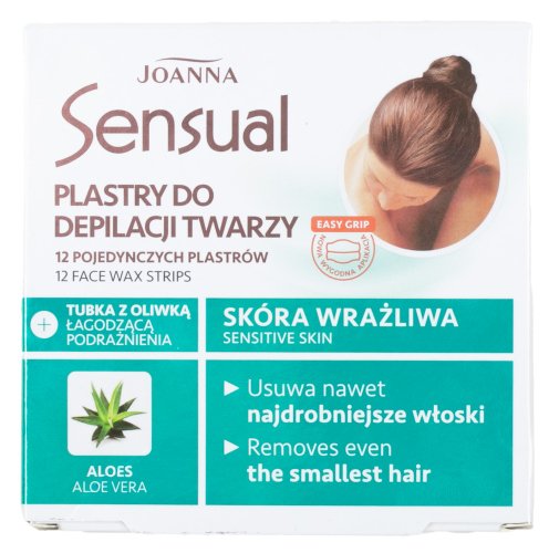 Joanna - Sensual - Facial Hair Removal Strips - For Sensitive Skin - 12 pcs.
