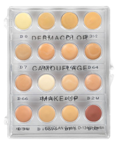 KRYOLAN - Dermacolor - CAMOUFLAGE MINI - PALETTE - Mini paleta 16 podkładów/ kamuflaży do twarzy - ART. 71006 - FAIR