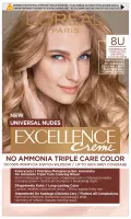 L'Oréal - EXCELLENCE Creme - 8U UNIVERSAL LIGHT BLONDE - Koloryzacja z potrójną pielęgnacją bez amoniaku - Trwała farba do włosów - Uniwersalny Jasny Blond