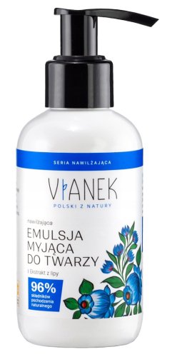 VIANEK - Nawilżająca emulsja myjąca do twarzy z ekstraktem z lipy - 150 ml