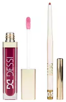 DESSI - Nude Harmony - Lip Makeup Set - Creamy Cover Lip Tint 116 Cherry + Lip Liner 05