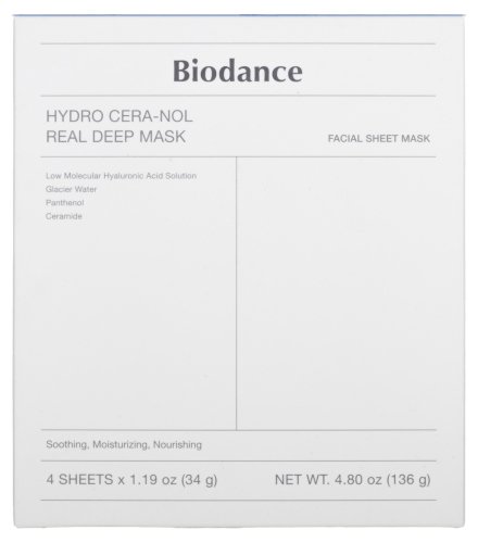 Biodance - Hydro Cera-Nol Real Deep Mask - Nawilżająca maska kolagenowa do twarzy - 4 szt