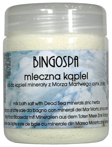 BINGOSPA - Milk Bath - Bath Salt - Dead Sea Bath Salt with Zinc - 550 g
