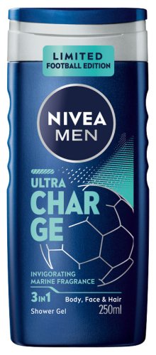 Nivea - MEN - ULTRA CHARGE - Body, Face & Hair Shower Gel 3in1 - 250 ml