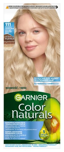 GARNIER - COLOR NATURALS Creme - Trwała koloryzacja superrozjaśniająca - 111 Superjasny Popielaty Blond