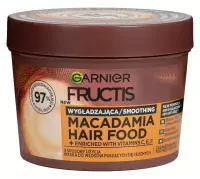 GARNIER - FRUCTIS - MACADAMIA HAIR FOOD MASK - Wygładzająca maska do włosów suchych i niesfornych - Makadamia - 400 ml 