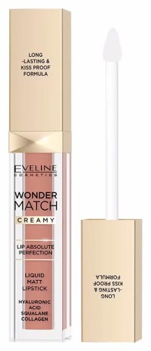 Eveline Cosmetics - WONDER MATCH - Creamy Liquid Matt Lipstick - Matowa pomadka w płynie - 6,8 ml - 11 Milky Nude