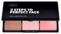 WIBO - 3 Steps To Perfect Face Contour Palette - Paleta do konturowania twarzy - 10 g - LIGHT - LIGHT