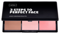 WIBO - 3 Steps To Perfect Face Contour Palette - Paleta do konturowania twarzy - 10 g - LIGHT - LIGHT