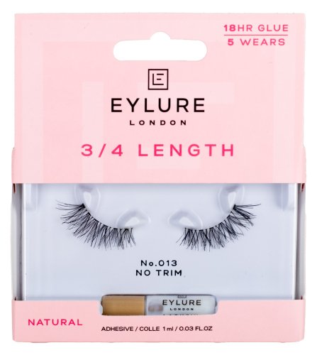 Eylure 3/4 Länge Kunstwimpern Nr. 004 – 3-teiliges Set, Synthetische Wimpern, Wiederverwendbar