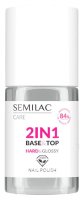 Semilac - Care 2in1 Base & Top Nail - Baza i top do lakierów klasycznych - 7 ml