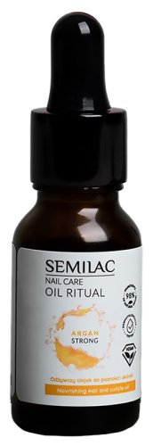 Semilac - Nail Care Oil Ritual - Nourishing Oil for Nails and Cuticles - Argan Strong - 11 ml