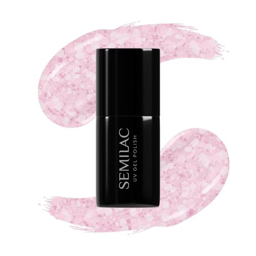Semilac - Crushed Ice - UV Gel Polish - Hybrydowy lakier do paznokci - 7 ml - 491 Strawberry Ice