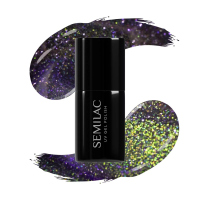 Semilac - Galaxy Flash - UV Gel Polish - Hybrydowy lakier do paznokci - 7 ml - 825 Cyber Violet - 825 Cyber Violet