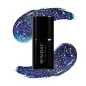 Semilac - Galaxy Flash - UV Gel Polish - Hybrydowy lakier do paznokci - 7 ml - 826 Virtual Blue - 826 Virtual Blue